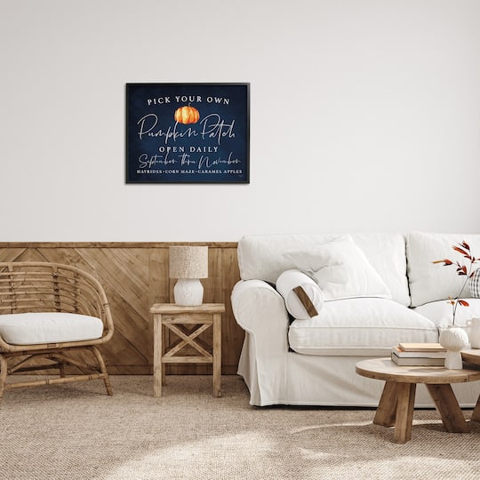 Stupell Industries Pick Your Own Pumpkins Framed Giclee Art